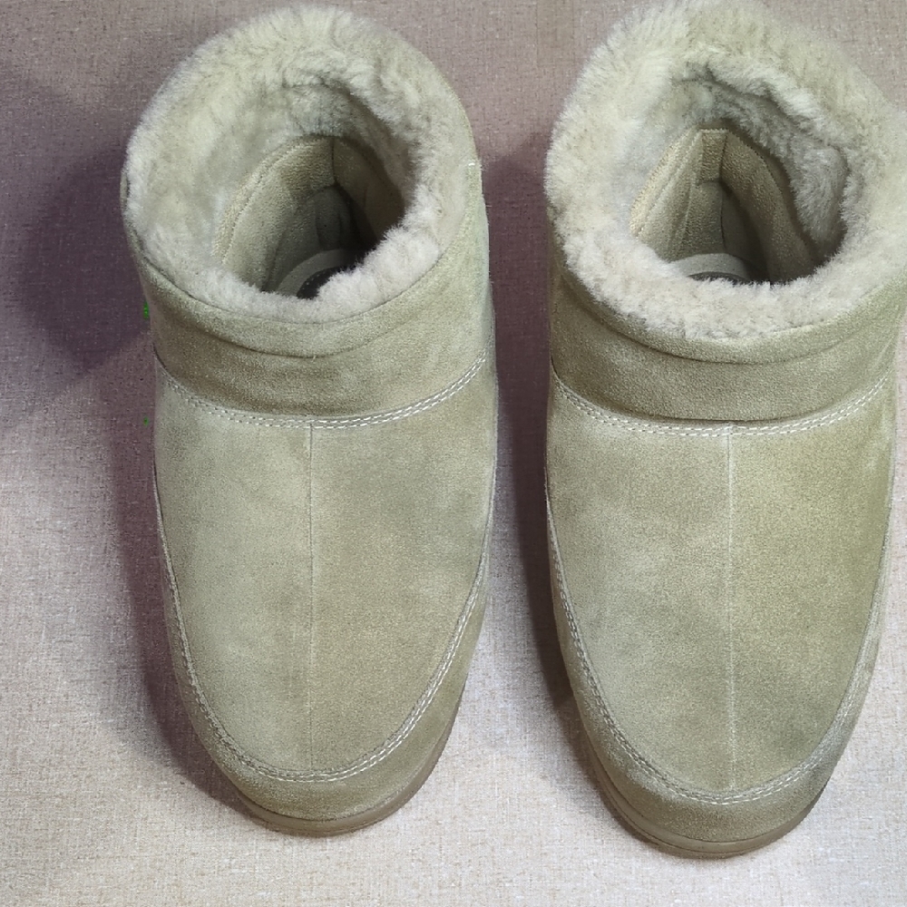 Mango Beyond Women's Tan Shearling-Lined Suede Boots EU 40 US 8.5